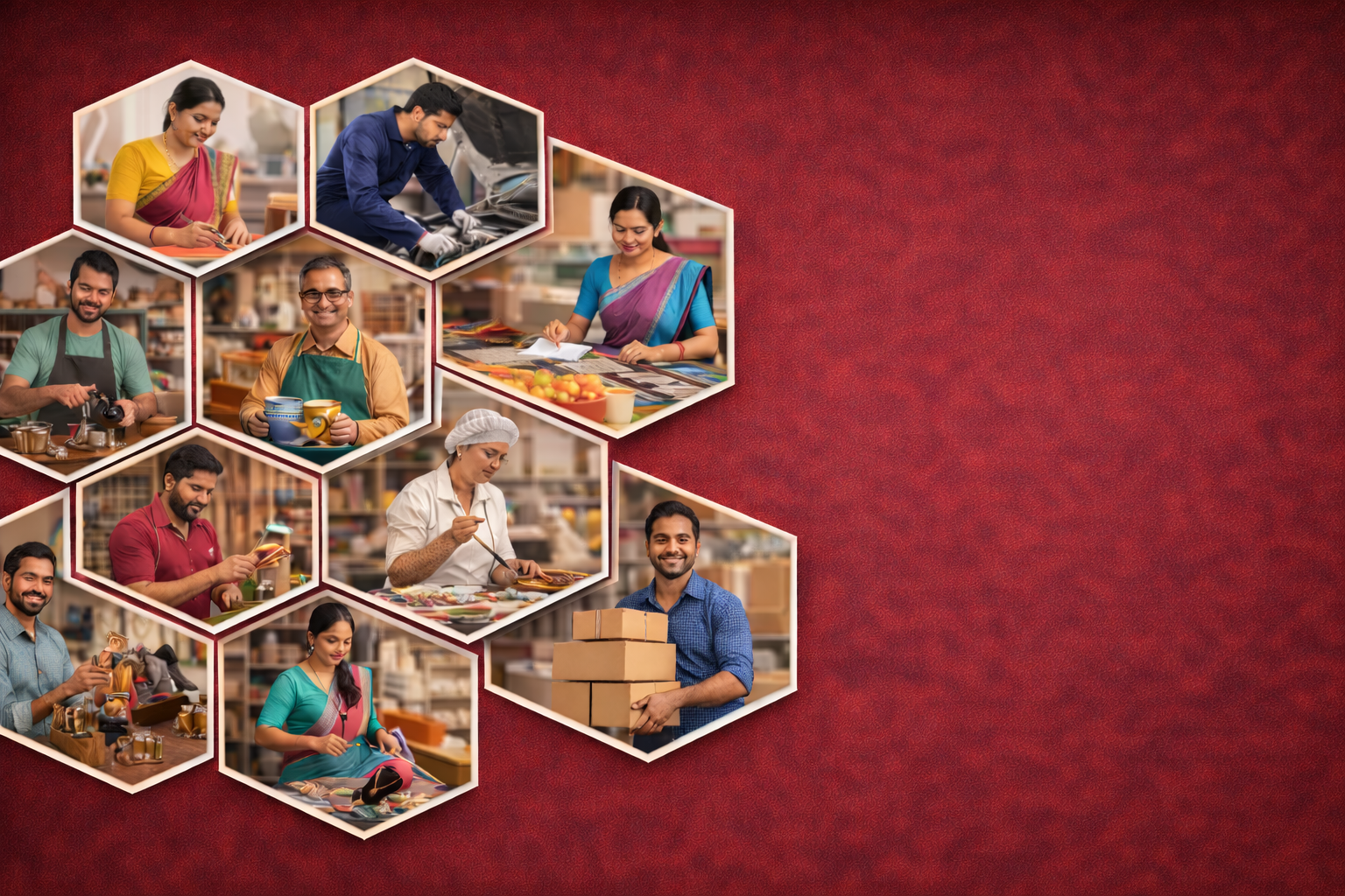 Collage of diverse individuals working.